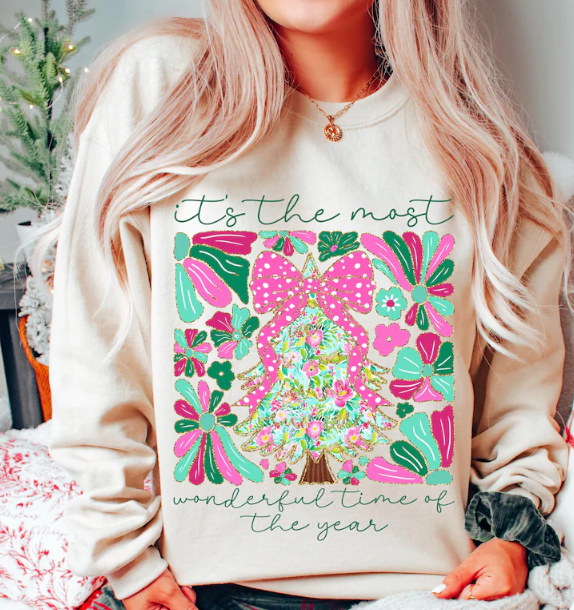 Pink Tree Christmas Sweater