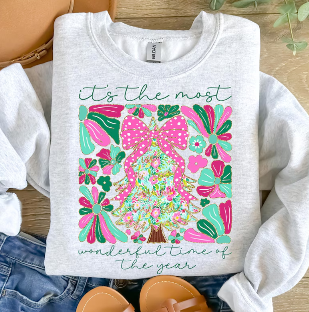 Pink Tree Christmas Sweater