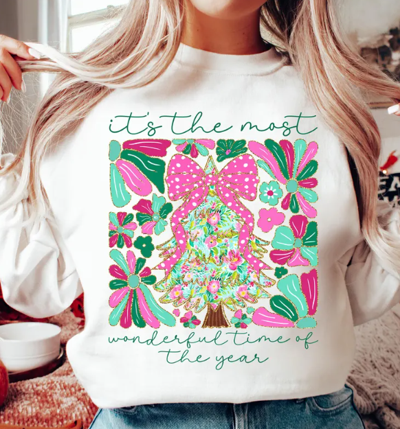 Pink Tree Christmas Sweater